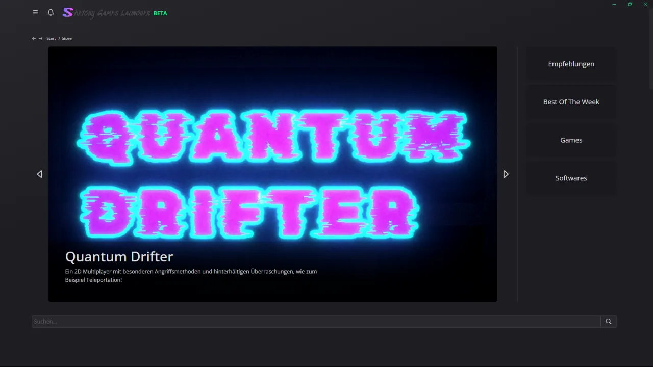 Sketchy Games Launcher - Store Screen